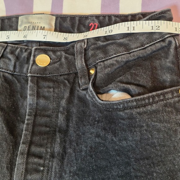 SEZANE Women Slim Parfait Heather Black Jeans Size 27 Button Fly READ DESC - Picture 15 of 16